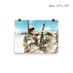 A Wounded Marine Exhibiting a Japanese Sword, Tarawa, November 1943 poster 3