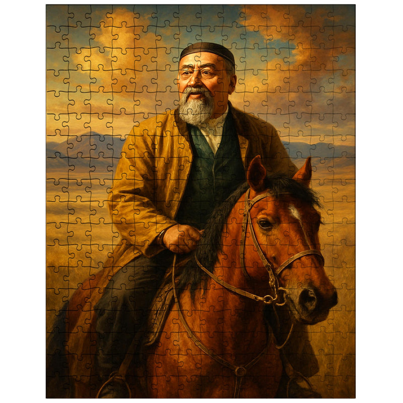 Abai Qunanbaiuly on the Kazakh steppe jigsaw puzzle
