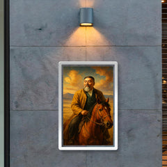 Abai Qunanbaiuly on the Kazakh steppe poster 2