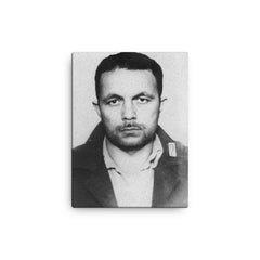 Abane Ramdane canvas print on a plain backdrop in size 12"x16".