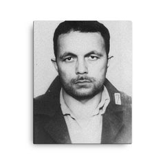 Abane Ramdane canvas print on a plain backdrop in size 16"x20".