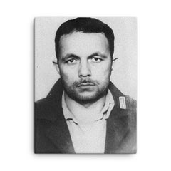 Abane Ramdane canvas print on a plain backdrop in size 18"x24".