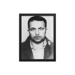 Abane Ramdane framed print on a plain backdrop in size 12"x16".