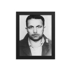 Abane Ramdane framed print on a plain backdrop in size 8"x10".