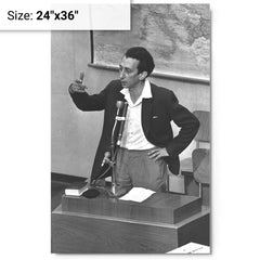 Abba Kovner metal print on a plain backdrop in size 24"x36".