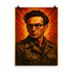 Abba Kovner poster on a plain backdrop in size 8"x10".