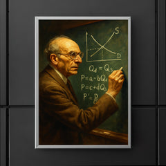 Abba Lerner chalking market equations poster 5