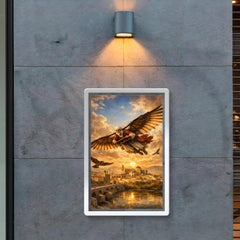 Abbas Ibn Firnas gliding experiment over Cordoba poster 2
