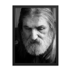 Abbas Kamandi framed print on a plain backdrop in size 18"x24".