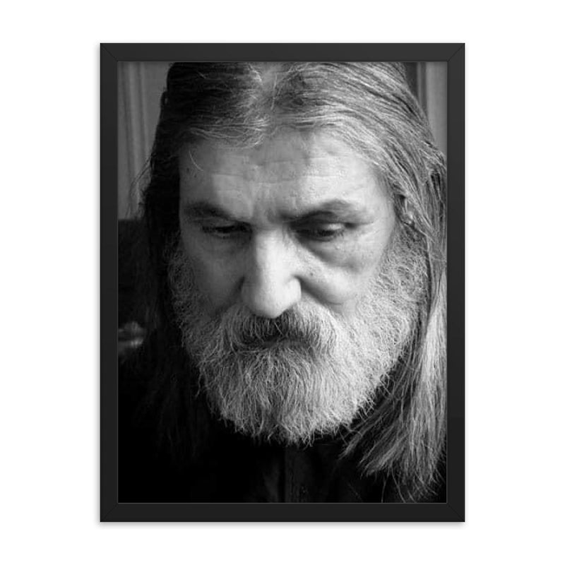 Abbas Kamandi framed print on a plain backdrop in size 18