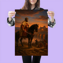 Abd al Rahman I founding Córdoba at dusk poster 3