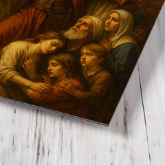 Abd el Kader protecting Christians in Damascus metal print mockup