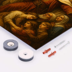 Abd el Kader protecting Christians in Damascus metal print mockup