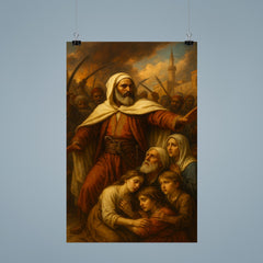 Abd el Kader protecting Christians in Damascus poster 9