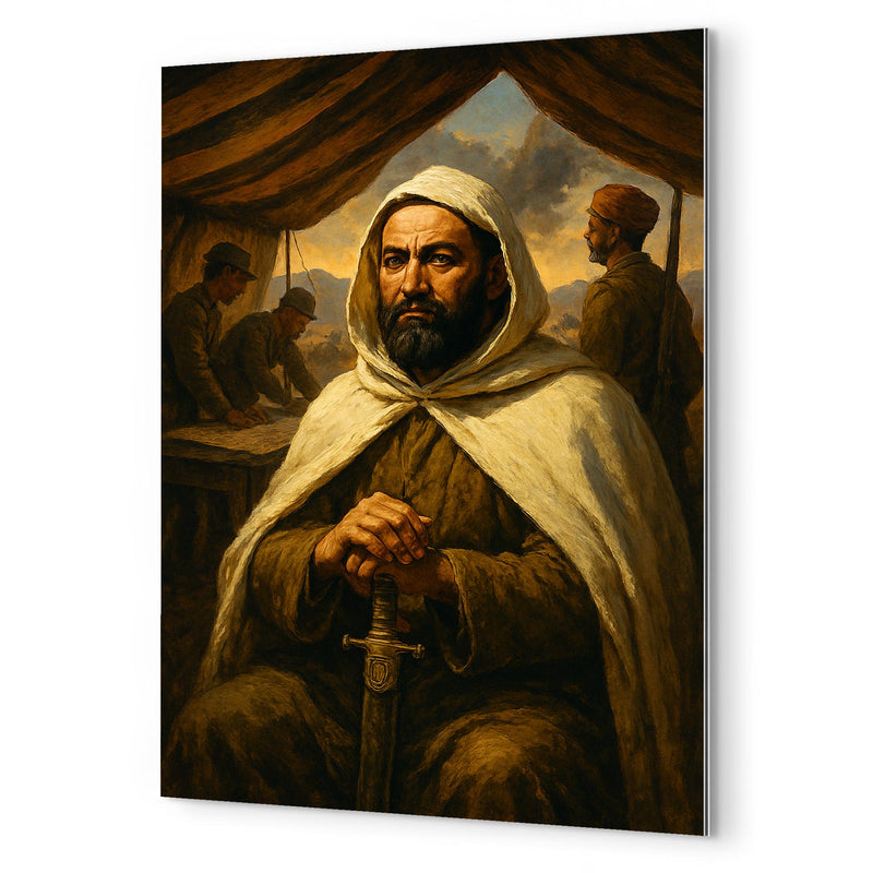 Abd el Krim at the Rif War command tent metal print mockup