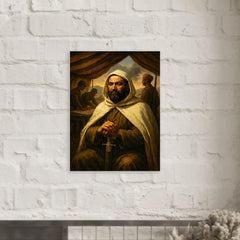 Abd el Krim at the Rif War command tent metal print mockup