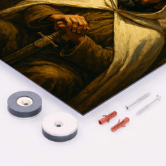 Abd el Krim at the Rif War command tent metal print mockup