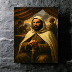 Abd el Krim at the Rif War command tent metal print mockup