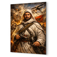 Abd el Krim in Rif resistance regalia metal print mockup