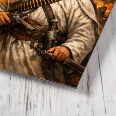 Abd el Krim in Rif resistance regalia metal print mockup