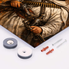 Abd el Krim in Rif resistance regalia metal print mockup