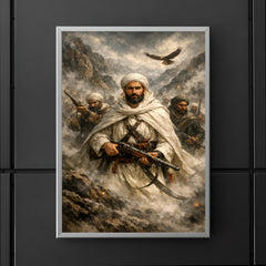 Abd el Krim leading Rif fighters in mountain fog poster 5