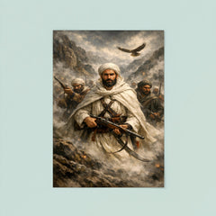 Abd el Krim leading Rif fighters in mountain fog poster 8