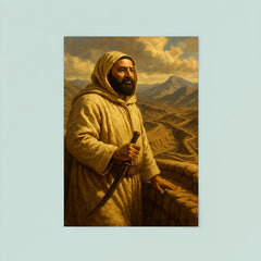 Abd el Krim surveying Rif mountain trenches poster 8