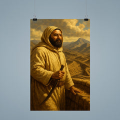 Abd el Krim surveying Rif mountain trenches poster 9