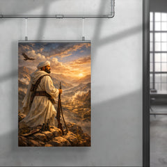 Abd el Krim surveying Rif mountains poster 4
