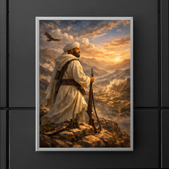 Abd el Krim surveying Rif mountains poster 5