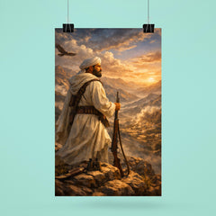 Abd el Krim surveying Rif mountains poster 6
