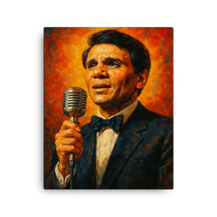 Abdel Halim Hafez canvas print on a plain backdrop in size 16"x20".