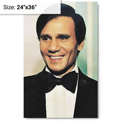 Abdel Halim Hafez metal print on a plain backdrop in size 24"x36".