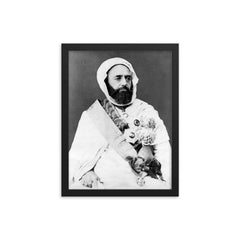 Abdelkader El Djezairi framed print on a plain backdrop in size 12"x16".