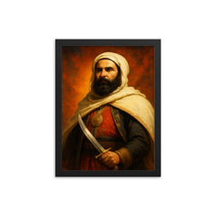 Abdelkader El Djezairi framed print on a plain backdrop in size 12"x16".