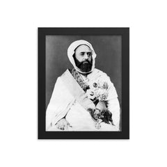 Abdelkader El Djezairi framed print on a plain backdrop in size 8"x10".
