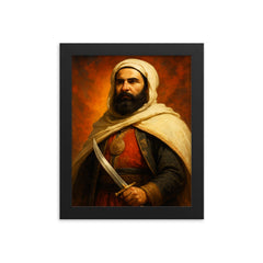 Abdelkader El Djezairi framed print on a plain backdrop in size 8"x10".