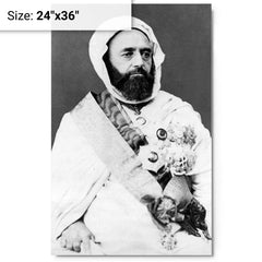 Abdelkader El Djezairi metal print on a plain backdrop in size 24"x36".