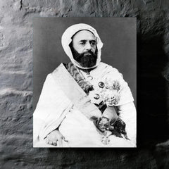 Abdelkader El Djezairi metal print mockup