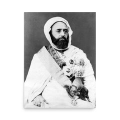 Abdelkader El Djezairi poster on a plain backdrop in size 18"x24".