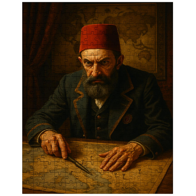 Abdülhamid II in paranoid map room jigsaw puzzle