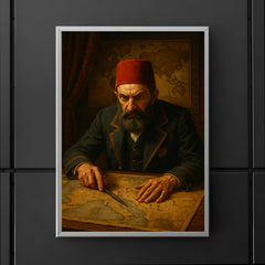 Abdülhamid II in paranoid map room poster 5