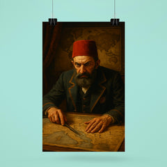 Abdülhamid II in paranoid map room poster 6
