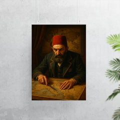 Abdülhamid II in paranoid map room poster 7