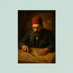 Abdülhamid II in paranoid map room poster 8