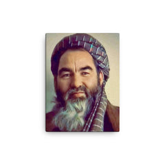 Abdul Ali Mazari canvas print on a plain backdrop in size 12"x16".