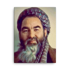 Abdul Ali Mazari canvas print on a plain backdrop in size 18"x24".