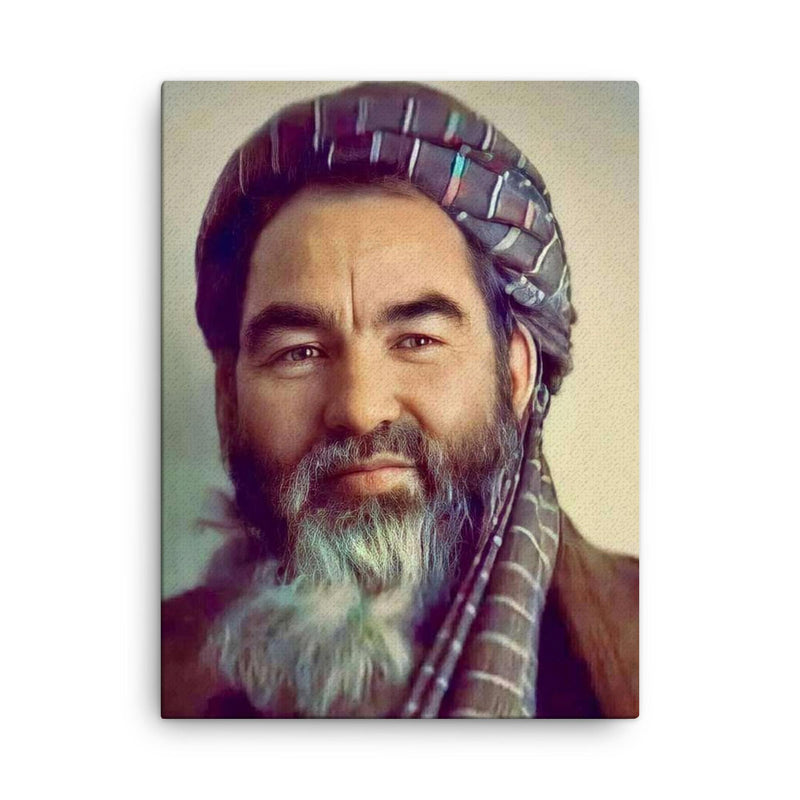 Abdul Ali Mazari canvas print on a plain backdrop in size 18