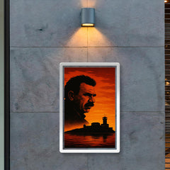Abdullah Öcalan prison island silhouette rejected poster 2